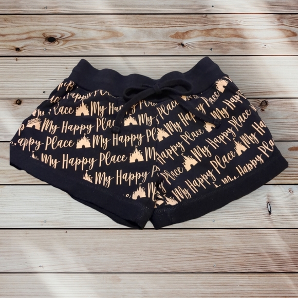 My happy place Disney park shorts navy blue with white letters size XS - Picture 4 of 9